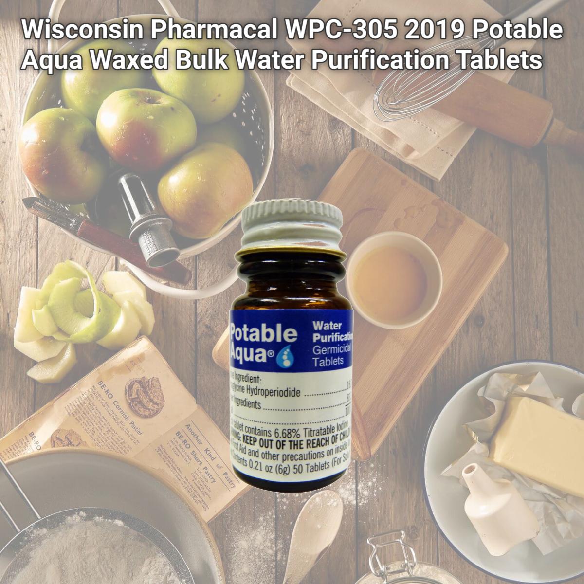 Picture of Wisconsin Pharmacal WPC-305 2019 Potable Aqua Waxed Bulk Water Purification Tablets