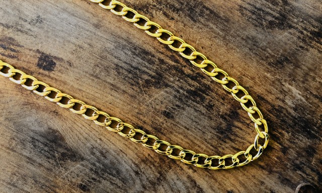 Pp621-7 9 Mm. 18k Gold Plated Miami Cuban Heavy Long Necklace For Men - Pack Of 3