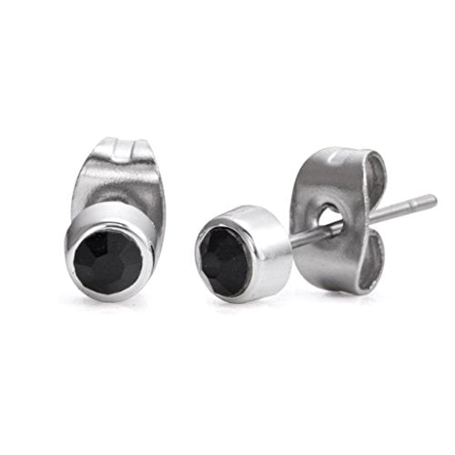 -m1127-23 1 Or 3 Pack Stainless Steel Cubic Zirconia Stud Earrings