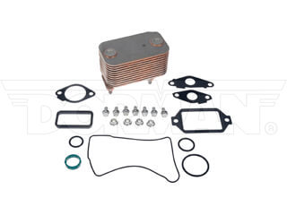 Dorman 918-400 Diesel Engine Oil Cooler for 2001-2016 Chevrolet, 2001-2016 GMC - Silver