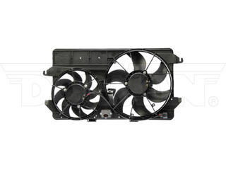 Dorman 621-450 Dual Fan Assembly Without Controller for 2010-2013 Ford Transit Connect - Black