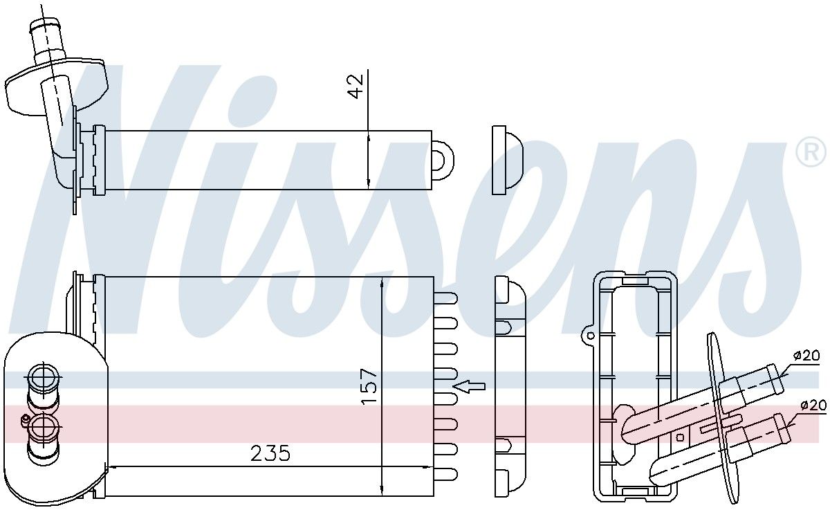 73977 Heater Core for 1997 Volkswagen EuroVan