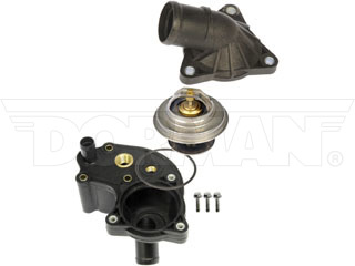 Dorman 902-204 Engine Coolant Thermostat Housing Assembly for 1997-2001 Ford, 1998-2001 Mercury - Black