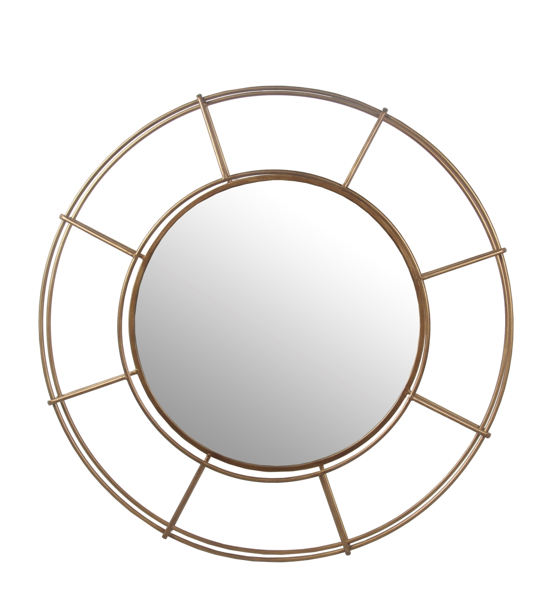 Round Iron Mirror - Beveled Glass