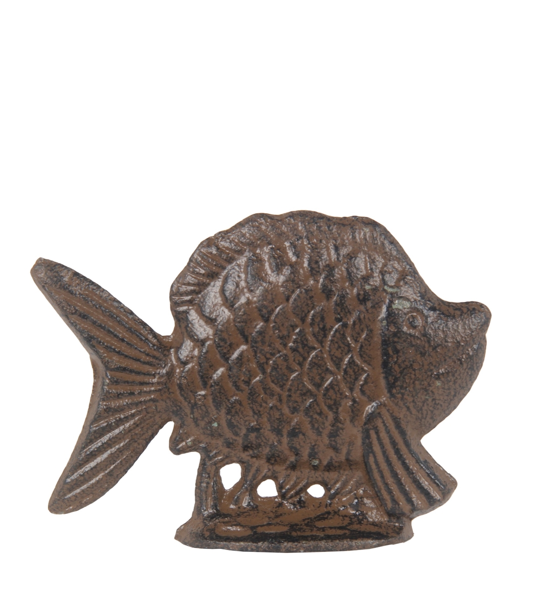 19853 Fish Sculpture, Rust Brown