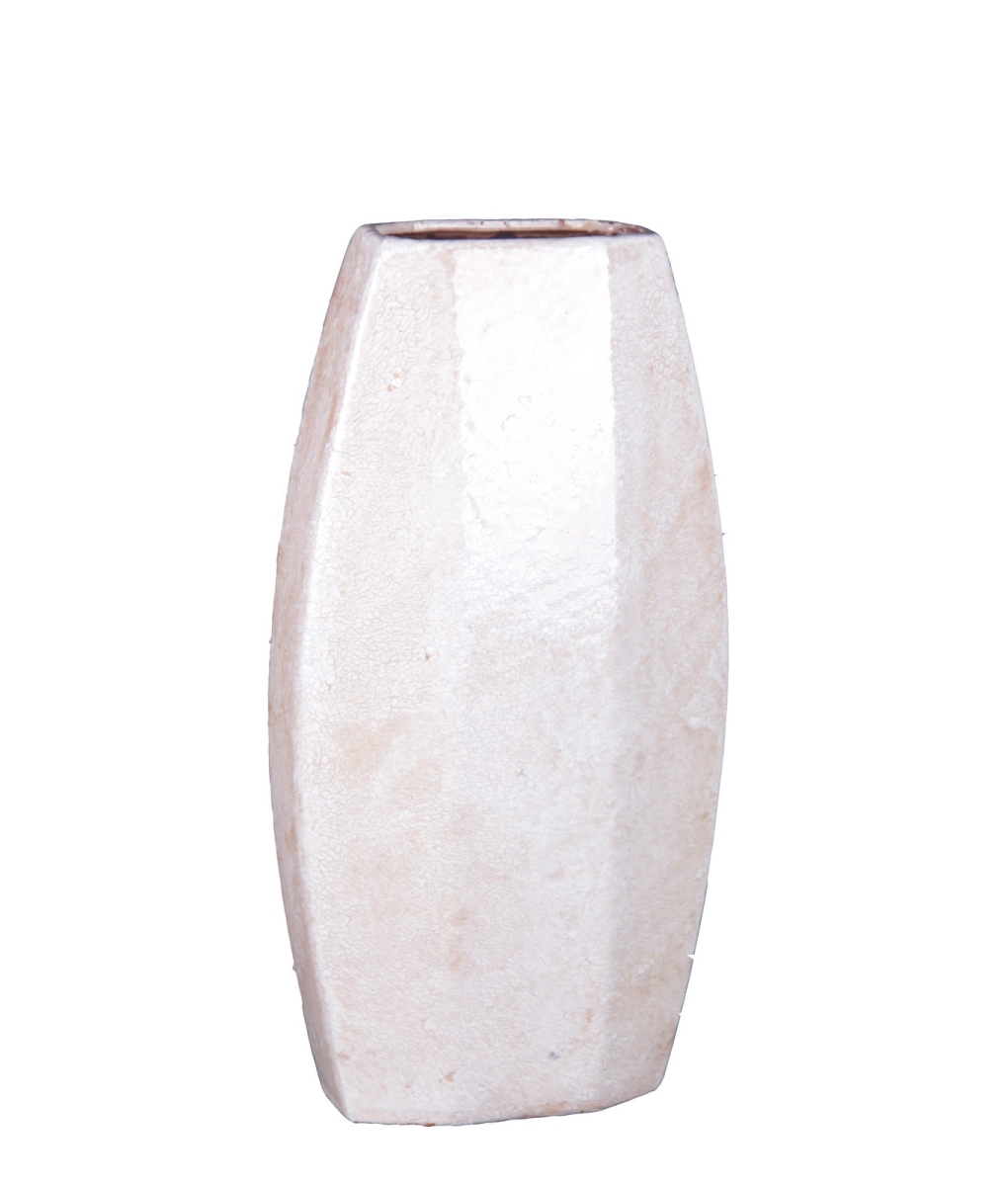 66635 Small Ceramic Vase, 9 X 4.5 X 17 In.