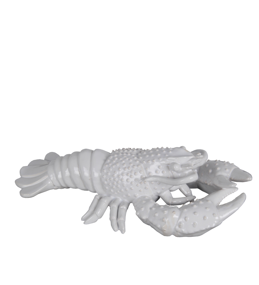 66968 18.5 X 9.5 X 5 In. Ceramic Decorative Lobster Statue, White