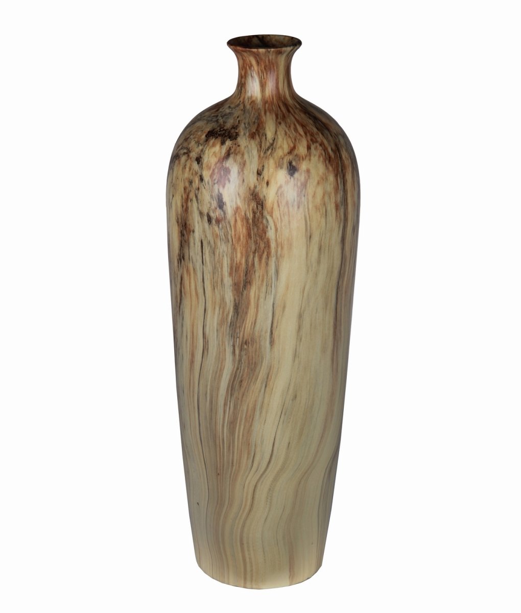 78103 7.5 X 7.5 X 21 In. Ceramic Vase, Large - Marble