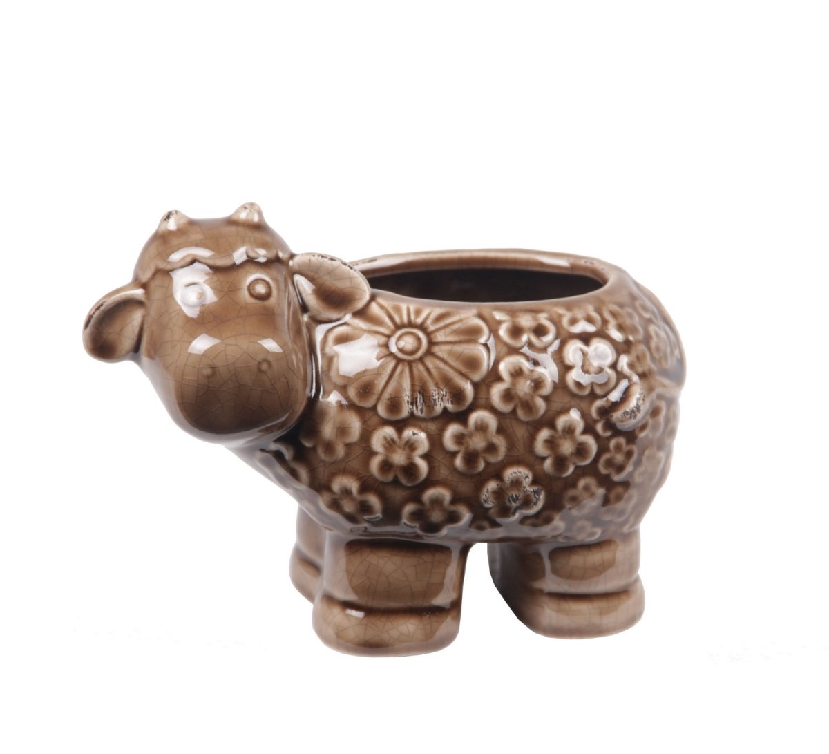 84028 9 X 5.5 X 6.5 In. Sheep Ceramic Vase