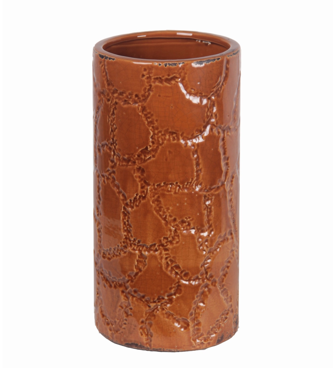 86026 6.5 X 6.5 X 11.5 In. Giraffe Pattern Ceramic Vase, Small