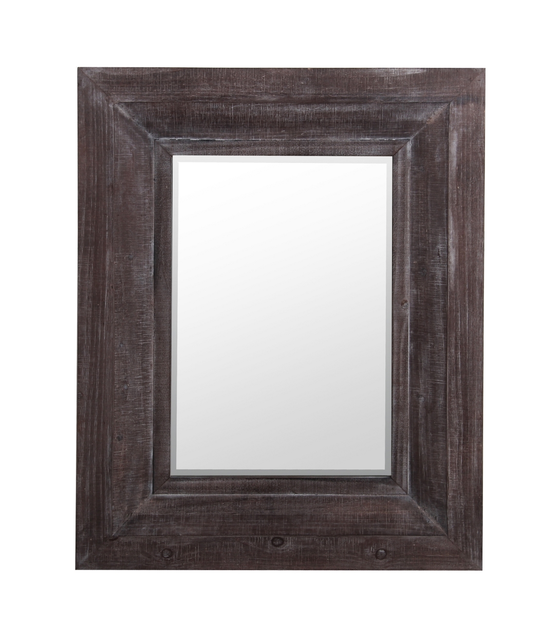 11096 Transitional Wooden Wall Beveled Mirror