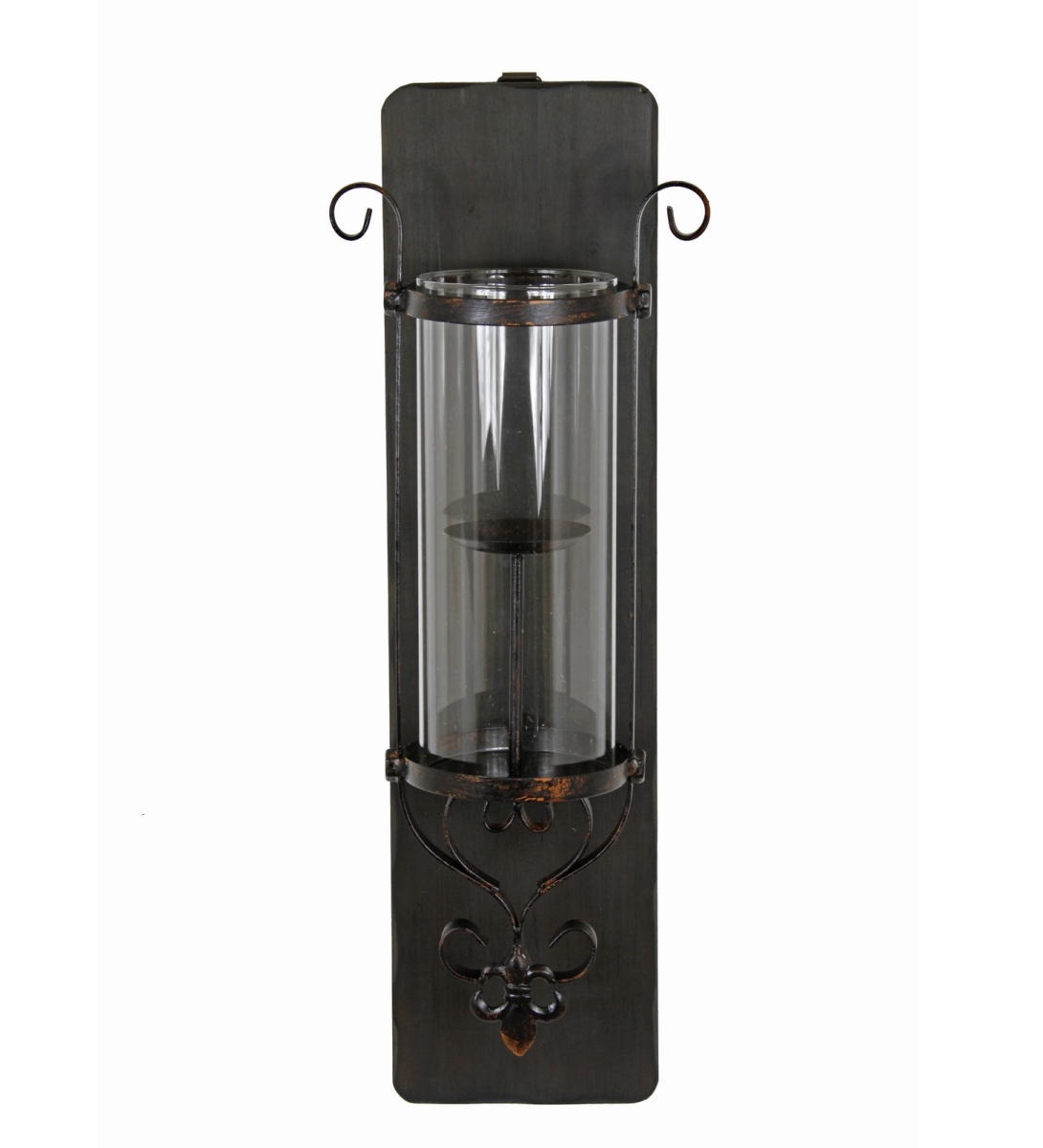 18299 9 X 7 X 25.5 In. Iron Hurricane Wall Sconce, Small