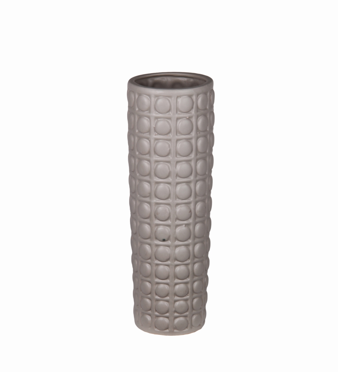 78095 5 X 5 X 15 In. Ceramic Vase, Brown - Small