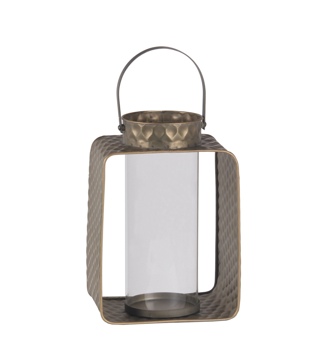 21067 5.5 X 5.5 X 12.5 In. Hammered Metal Lantern - Small