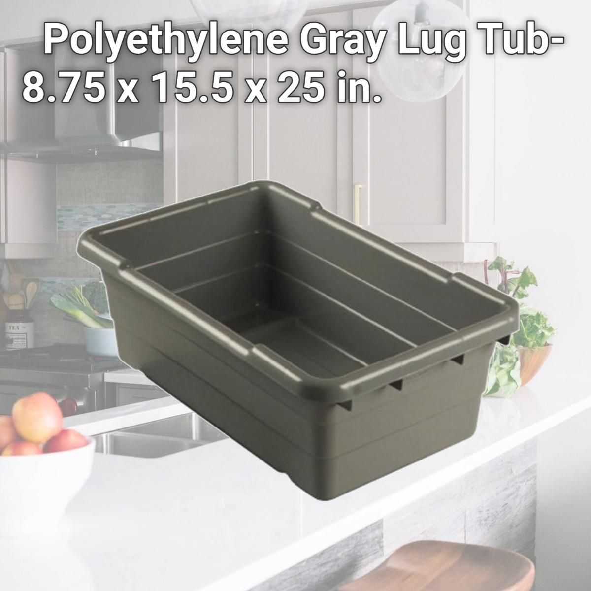 Picture of Prairie View LUG GRAY Polyethylene Gray Lug Tub- 8.75 x 15.5 x 25 in.