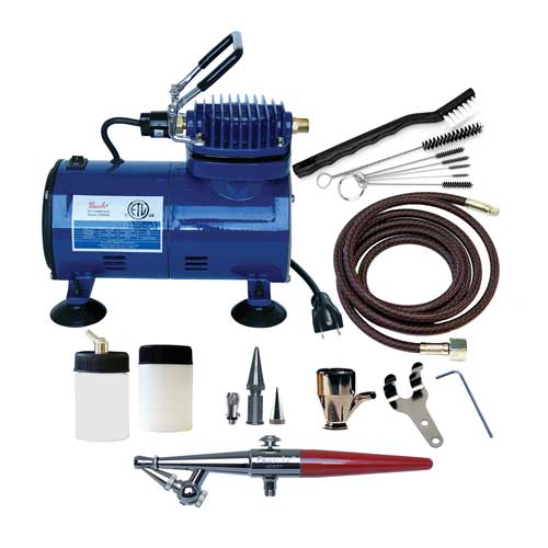 H-100d Single Action Airbrush & Compressor Package For H-set, D500sr & Ac-7