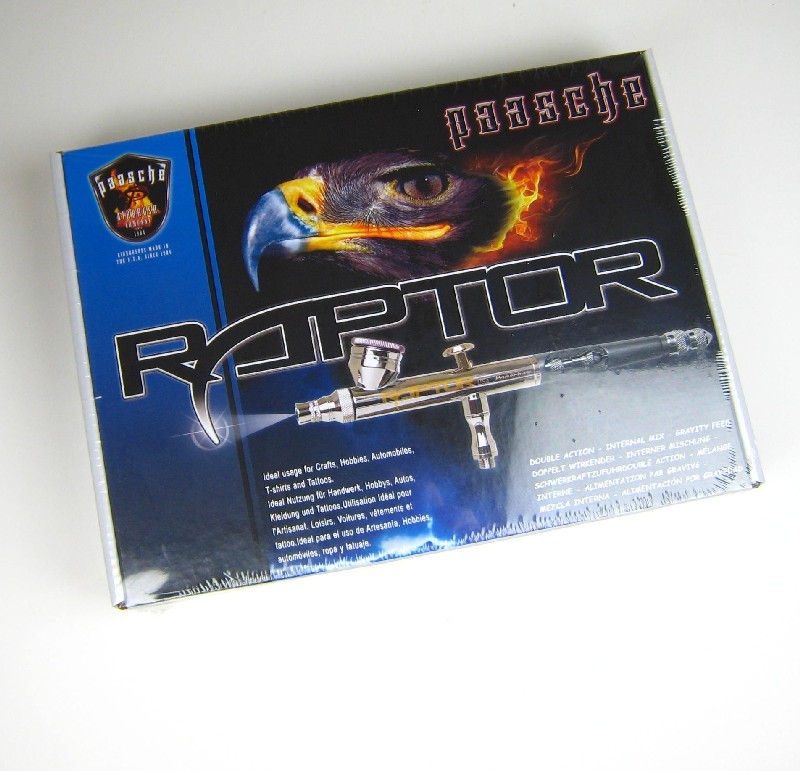 Rg-1s Raptor Gravity Double Action Feed Airbrush Set With 0.25 Mm Head