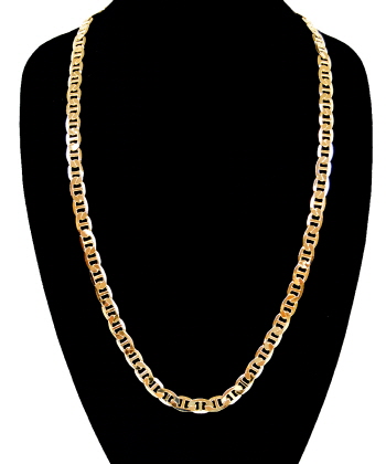 Ffn282430gldgd 9 Mm & 30 In. 14k Gold Plated Chain Link Necklace