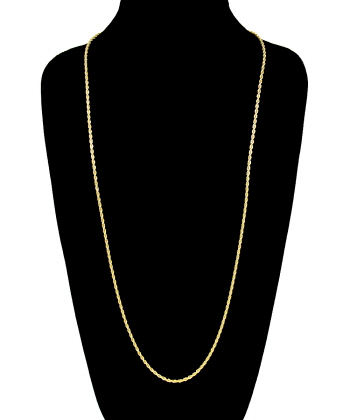 Ffn800430gldgd 2.4 Mm & 30 In. 14k Gold Plated Rope Chain Necklace