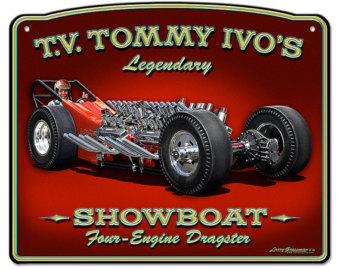 Larry Grossman Signs Lg747 20 X 16 In. 3-d Tommy Ivo Dragster 3d-metal Signs