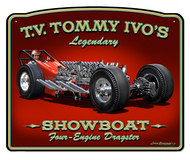 Larry Grossman Signs Lg749 30 X 24 In. Tommy Ivo Dragster Plasma Metal Sign