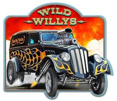 Larry Grossman Signs Lg775 15 X 12 In. 1933 Wild Willys Plasma Metal Sign