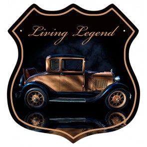 Rrs010 18 X 28 In. Living Legend Shield Metal Sign