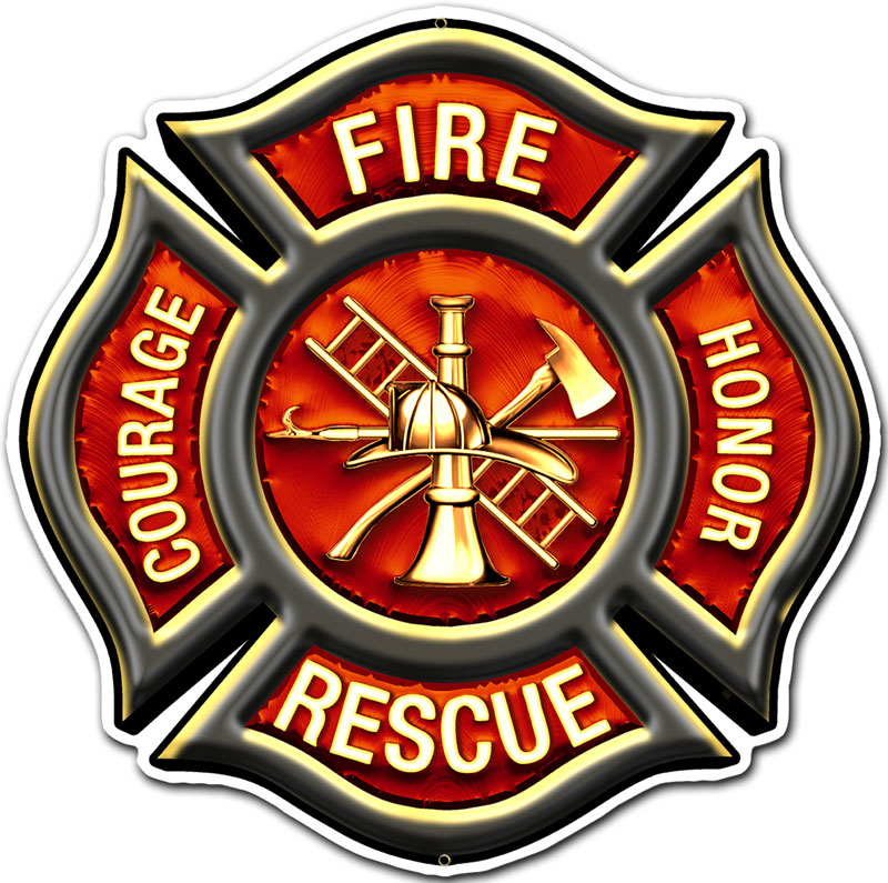 Erazorbits Era048 16 X 16 In. Fire Rescue Emblem Plasma Metal Sign