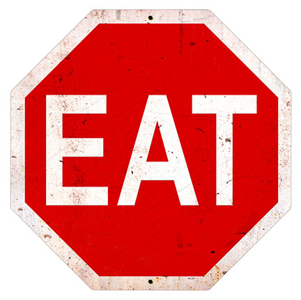 Rpc397 Eat Stop Sign Metal Sign