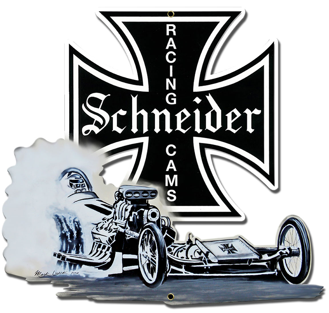 Sch013 15 X 16 In. Schneider Racing Plasma Metal Sign