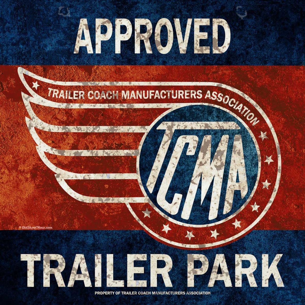Osn041 36 X 36 In. Tcma Approved Trailer Park Plasma Metal Sign
