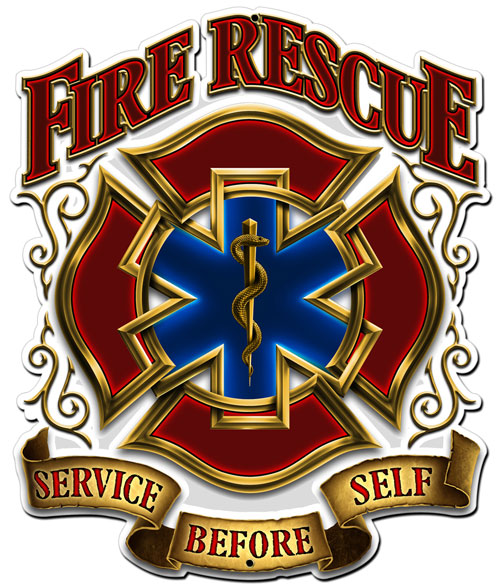 Era054 14 X 16 In. Fire Rescue Service Plasma Metal Sign