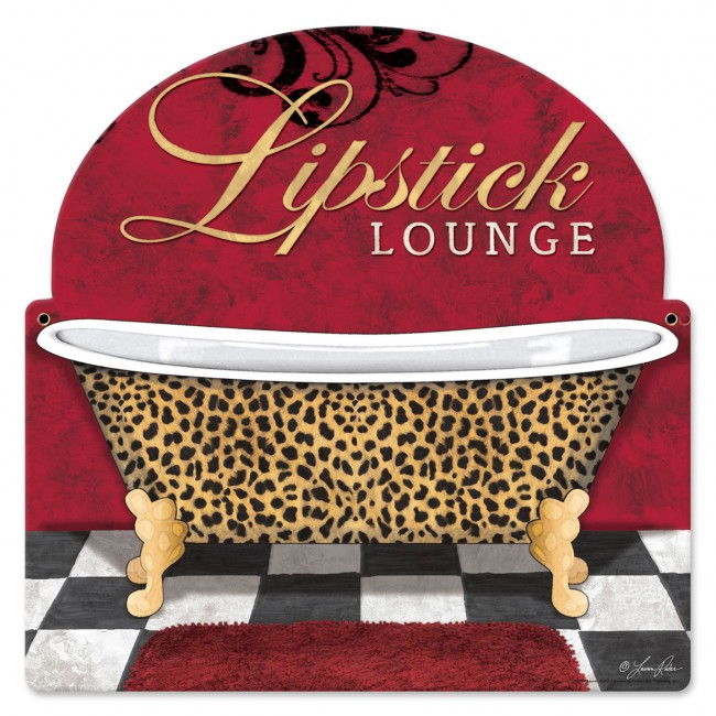 Lane063 Lipstick Lounge Plasma Metal Sign - 16 X 16 In.