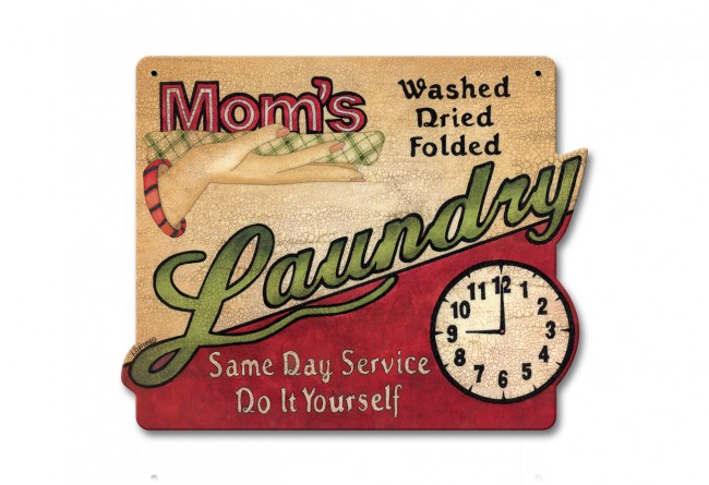 Lane066 Moms Laundry Plasma Metal Sign - 15 X 12 In.