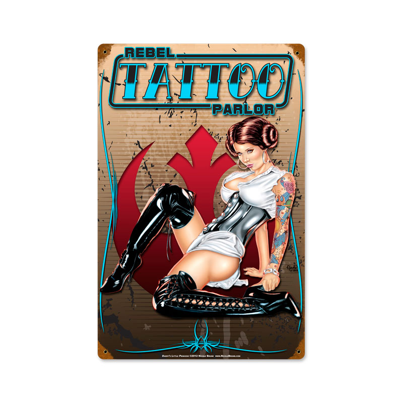 Puw005 12 X 18 In. Tattoo Parlor Vintage Metal Sign
