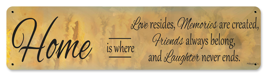 Lane103 20 X 5 In. Home Is Where Love Resides Satin Metal Sign