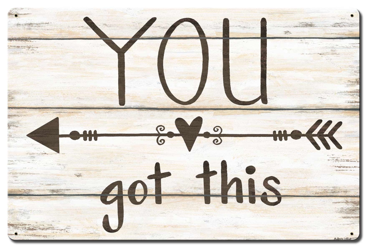 Lane195 24 X 16 In. You Got This Heart Arrow Satin Sign
