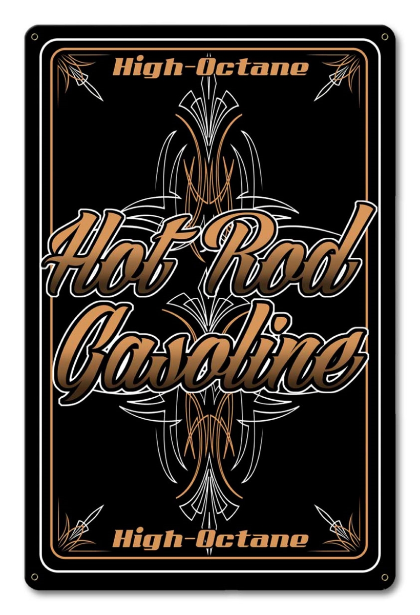 Sm615 12 X 18 In. Hot Rod Gas Satin Sign