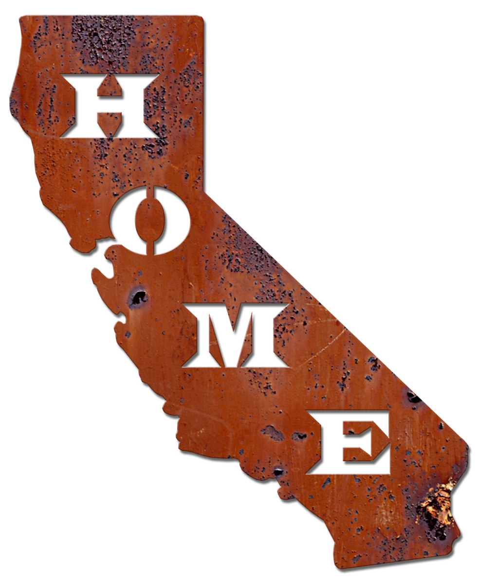 Ps889 16 X 20 In. Home California Rust Plasma Sign