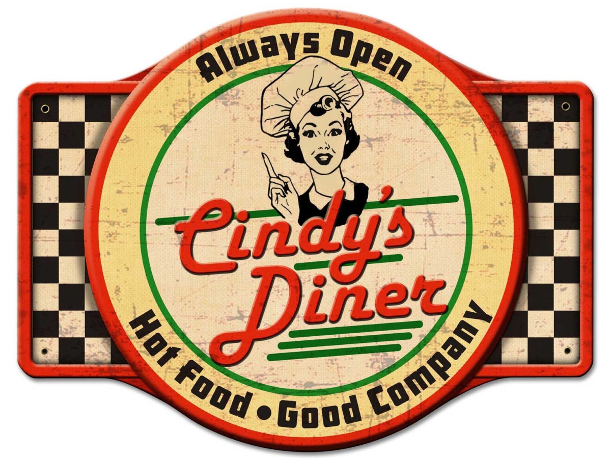 Ps909 24 X 18 In. Personalized Diner Plasma Sign