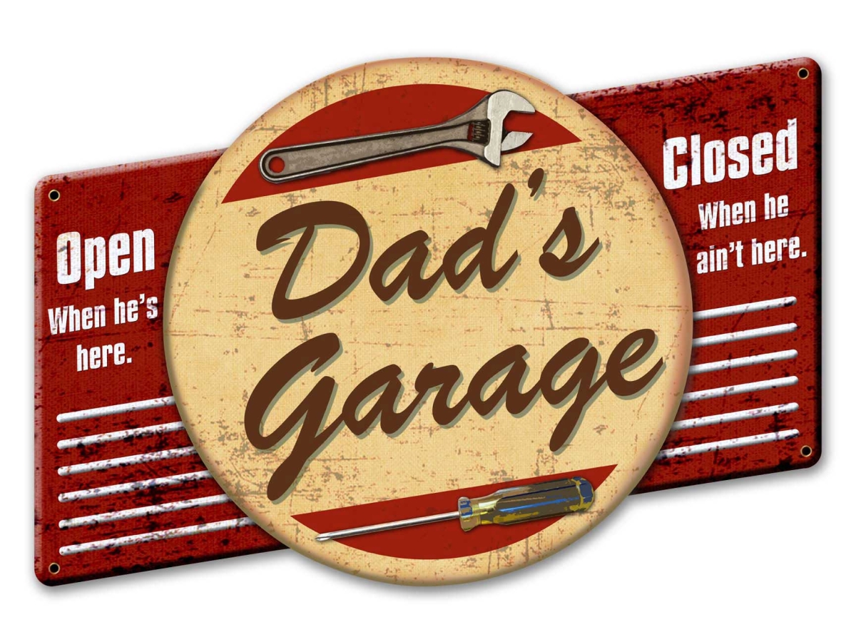 Ps911 22 X 15 In. Dads Garage Plasma Sign