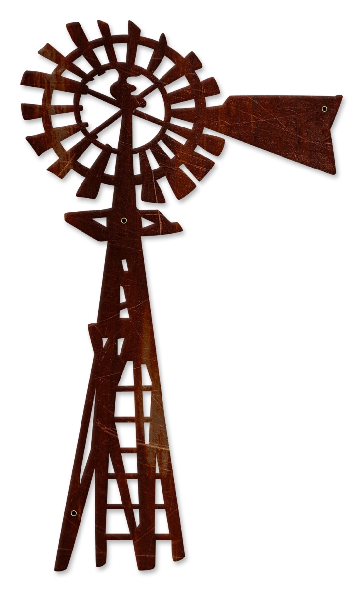 Ps932 12 X 20 In. Farm Windmill Plasma Sign