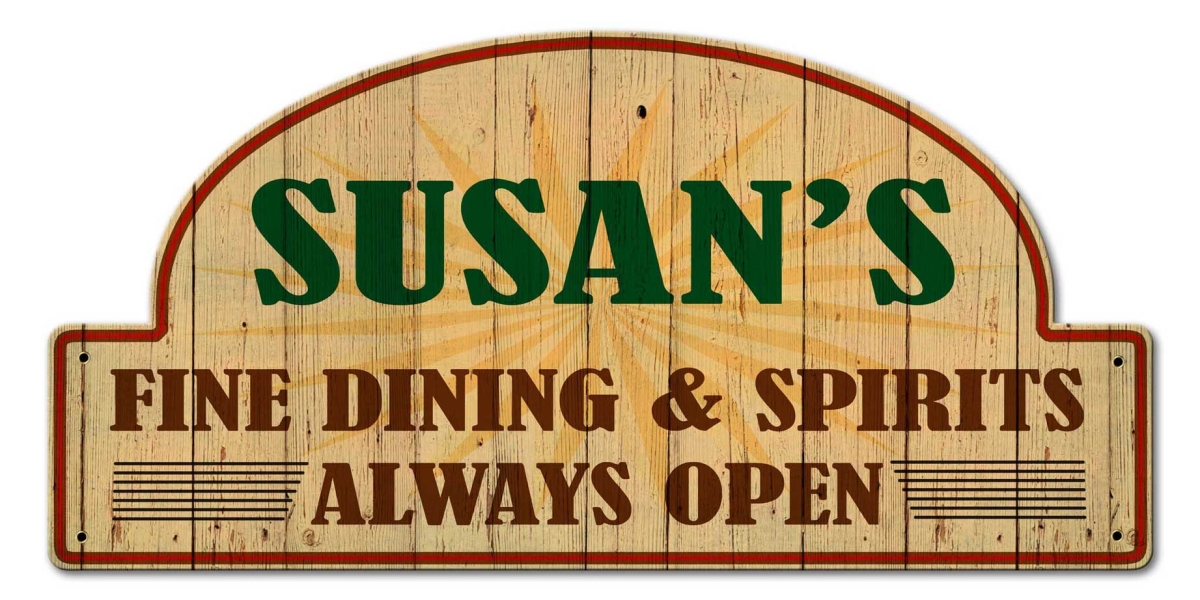 Ps935 30 X 15 In. Fine Dining & Spirits Personalized Plasma Sign