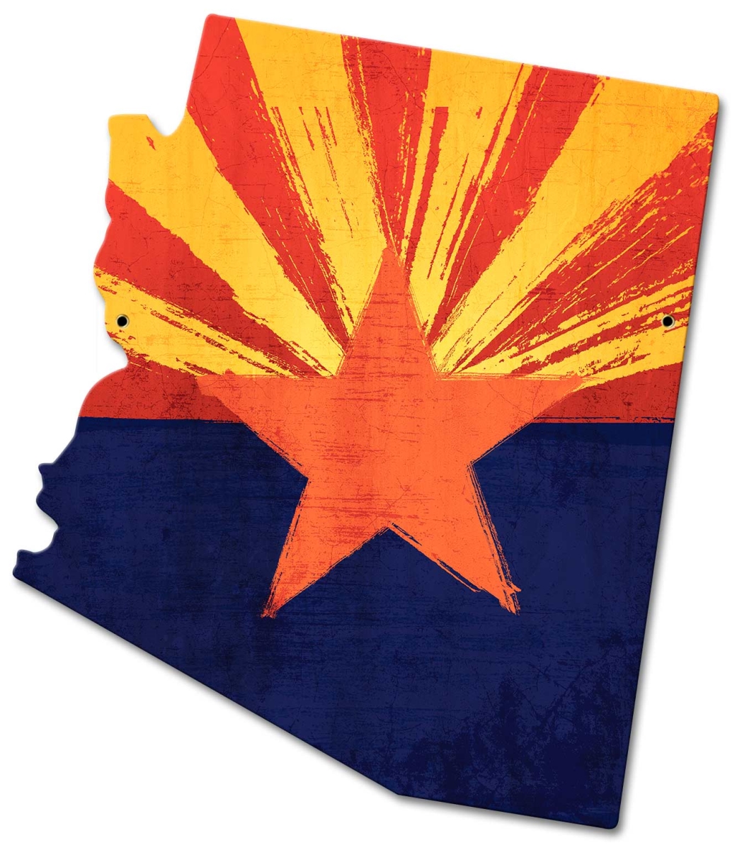 18 X 20 In. Arizona State Flag Plasma Sign