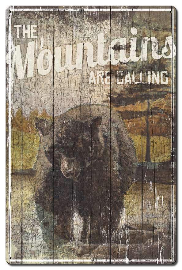 Lane207 16 X 24 In. The Mountains Are Calling Satin Metal Sign