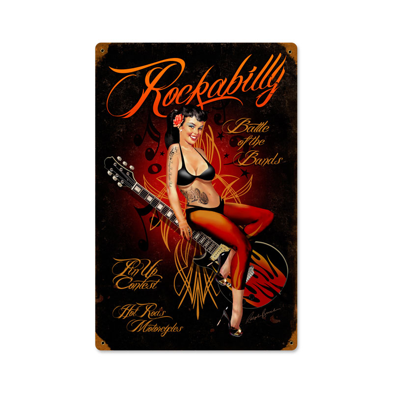 Rb012 12 X 18 In. Rockabilly Vintage Metal Sign