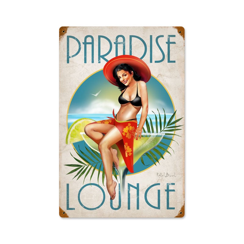 Rb049 12 X 18 In. Paradise Vintage Metal Sign