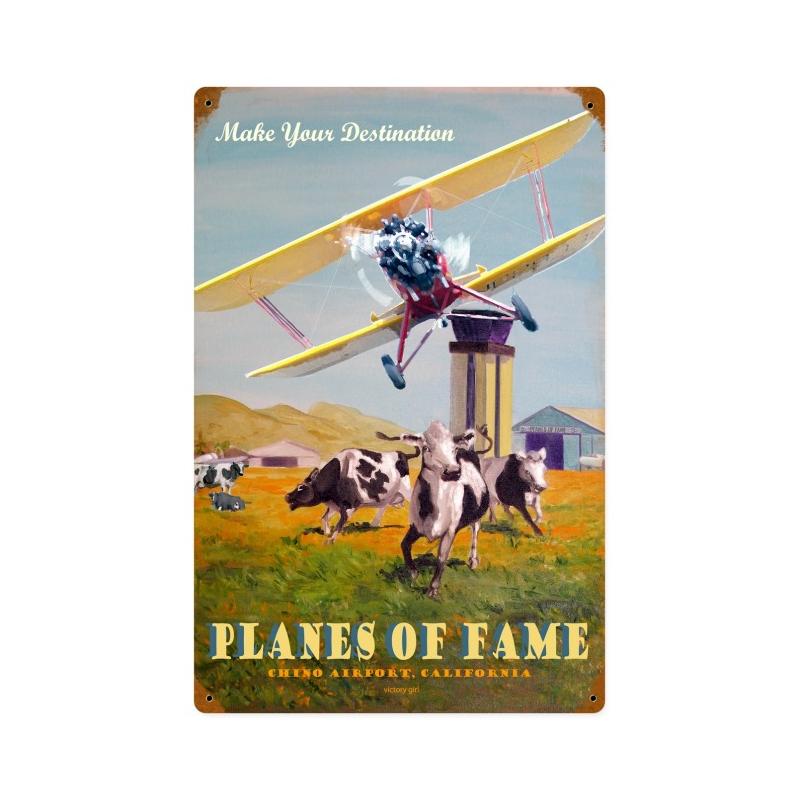 Vg014 12 X 18 In. Planes Of Fame Vintage Metal Sign