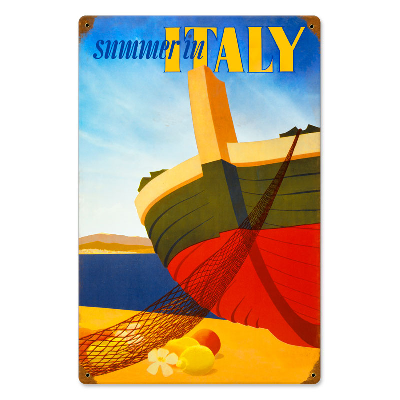 Pts069-wf 12 X 18 In. Italy Summer Vintage Metal Sign