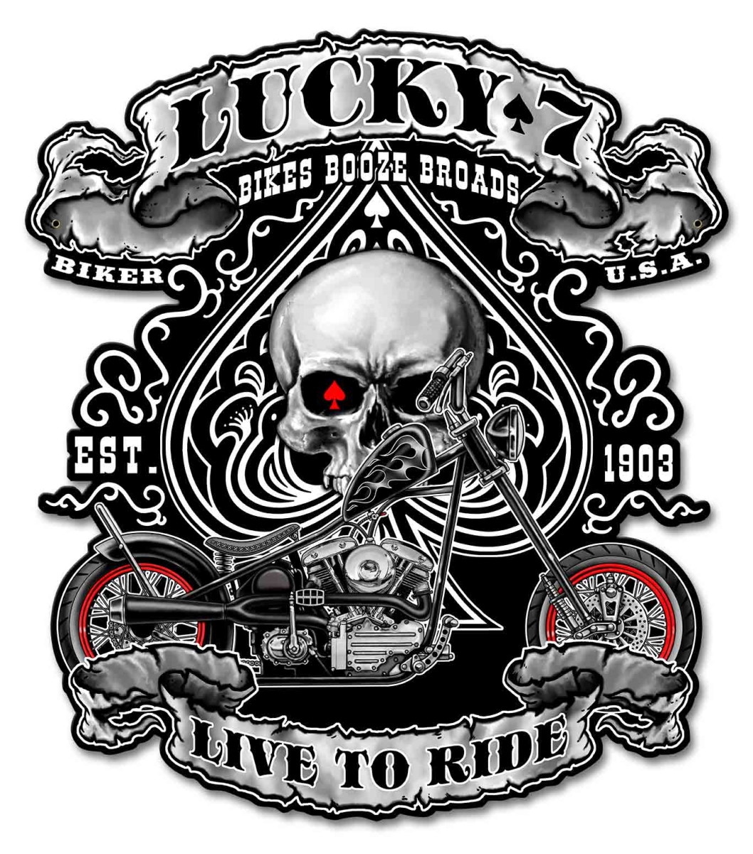 18 X 20 In. Lucky 7 Plasma Metal Sign
